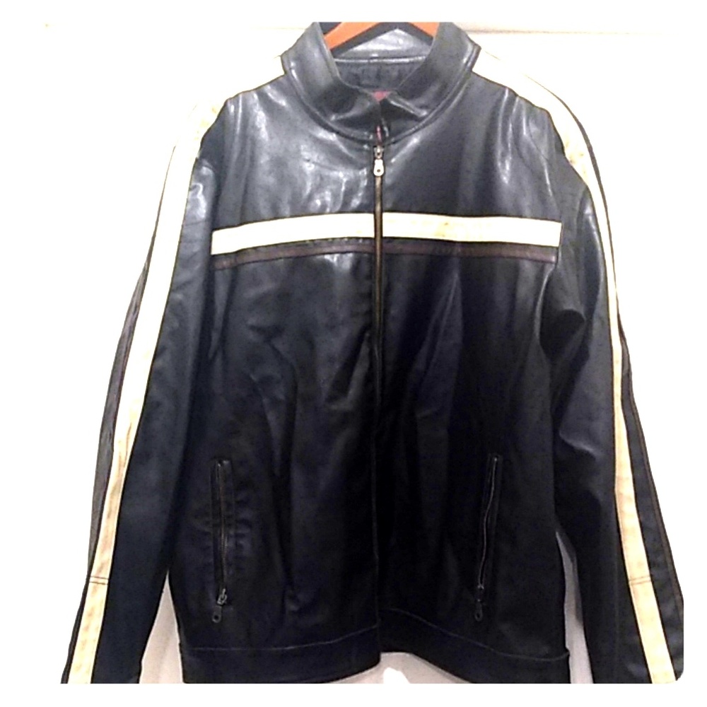 Men's faux leather jacket vintage